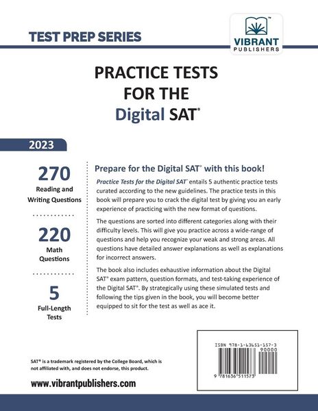 Produktbild: Practice Tests for the Digital SAT