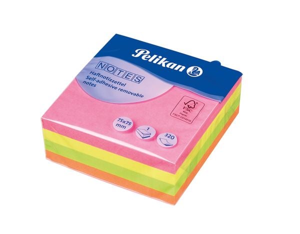 Produktbild: Pelikan Haftnotiz Notizhaftzettel Neonmix 75 x 75 mm 320 Blatt