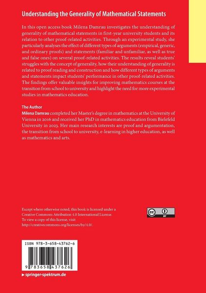 Produktbild: Understanding the Generality of Mathematical Statements