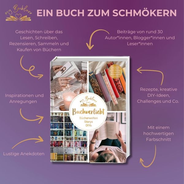 Produktbild: My Booklove. Buchverliebt. B&uuml;cherwelten. Storys. DIYs. Mit einem Vorwort von Bianca Iosivoni.