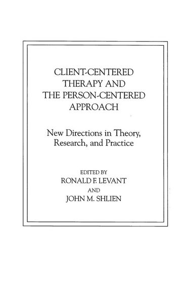 Produktbild: Client-Centered Therapy and the Person-Centered Approach