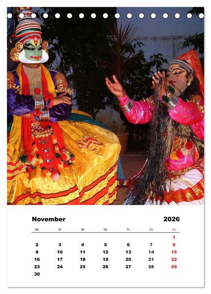 Produktbild: In Kerala (Tischkalender 2026 DIN A5 hoch), CALVENDO Monatskalender