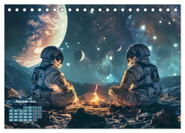Produktbild: Zwischen Sternenstaub und Stille (Tischkalender 2026 DIN A5 quer), CALVENDO Monatskalender