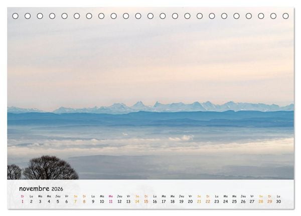 Produktbild: Sc&egrave;nes de cimes (Calendrier de bureau 2026 DIN A5 vertical), CALVENDO calendrier mensuel