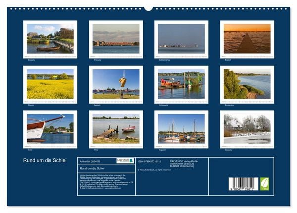 Produktbild: Rund um die Schlei (hochwertiger Premium Wandkalender 2026 DIN A2 quer), Kunstdruck in Hochglanz