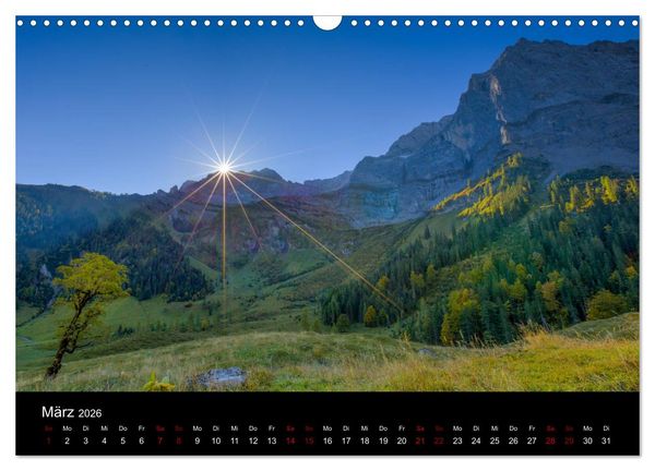 Produktbild: Licht &uuml;ber Alpenlandschaften (Wandkalender 2026 DIN A3 quer), CALVENDO Monatskalender