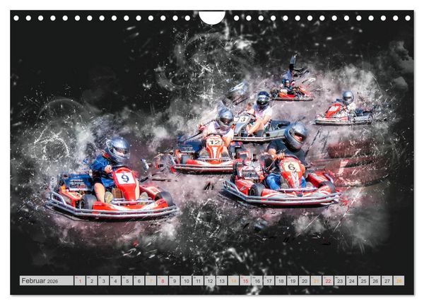 Produktbild: GoKart - extrem cool (Wandkalender 2026 DIN A4 quer), CALVENDO Monatskalender