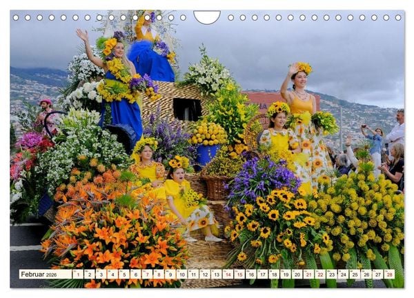 Produktbild: Blumenfest auf Madeira (Wandkalender 2026 DIN A4 quer), CALVENDO Monatskalender