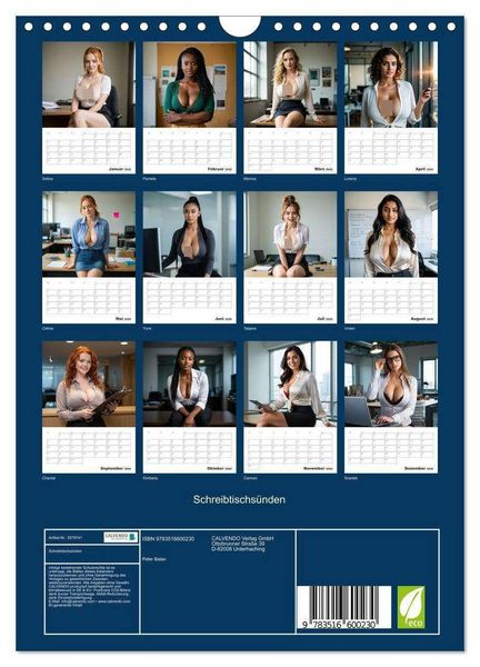 Produktbild: Schreibtischs&uuml;nden (Wandkalender 2026 DIN A4 hoch), CALVENDO Monatskalender