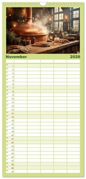 Produktbild: Familienplaner 2026 - Bier im Blut - Ma&szlig; f&uuml;r Ma&szlig; durchs M&auml;nnerjahr mit 5 Spalten (Wandkalender, 21 x 45 cm) CALVENDO