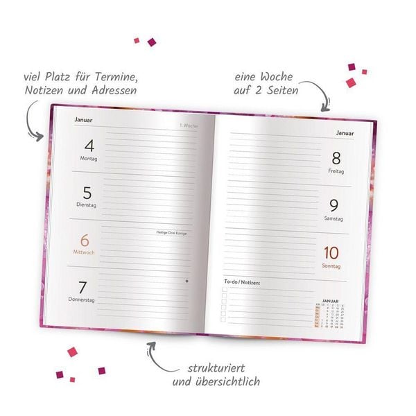 Produktbild: TR&Ouml;TSCH - Taschenkalender A6 Flowers 2027