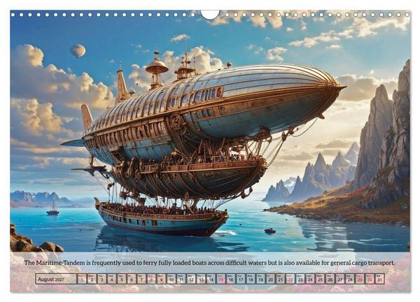 Produktbild: Chronicles of the crimson sky - A Steampunk Journey (Wall Calendar 2027 DIN A3 landscape), CALVENDO 12 Month Wall Calendar