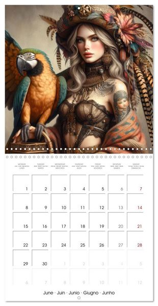 Produktbild: Sensual Women and Exotic Wildlife (Wall Calendar 2026 12 &times; 12 Inch) CALVENDO 12 Month Wall Calendar