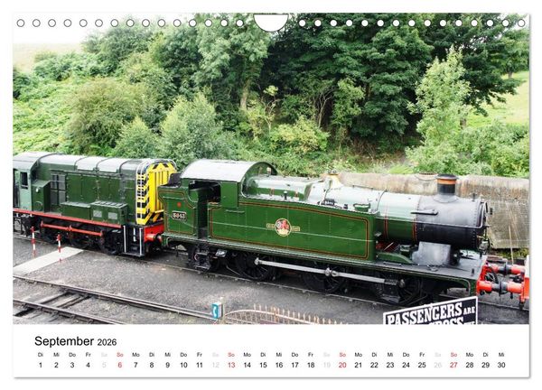 Produktbild: Nostalgische Eisenbahnen Englands (Wandkalender 2026 DIN A4 quer), CALVENDO Monatskalender