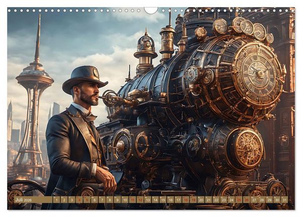 Produktbild: Steampunk - Mensch und Maschine (Wandkalender 2026 DIN A3 quer), CALVENDO Monatskalender