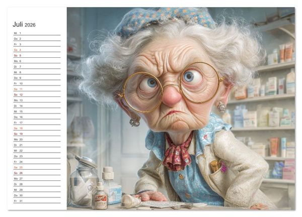 Produktbild: Oma macht jetzt Sonderschicht (Wandkalender 2026 DIN A2 quer), CALVENDO Monatskalender