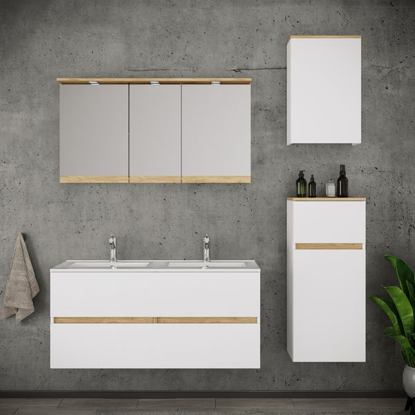 Produktbild: 5 tlg. Badm&ouml;bel-Set mit Waschbecken Cosila-I 111cm