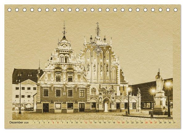 Produktbild: Riga &ndash; Ein Kalender im Zeitungsstil (Tischkalender 2026 DIN A5 quer), CALVENDO Monatskalender