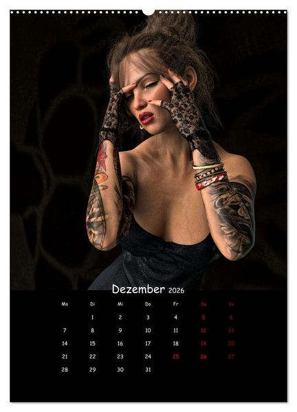 Produktbild: Portraits von t&auml;towierten Frauen (hochwertiger Premium Wandkalender 2026 DIN A2 hoch), Kunstdruck in Hochglanz