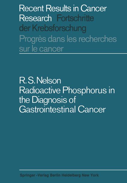Produktbild: Radioactive Phosphorus in the Diagnosis of Gastrointestinal Cancer