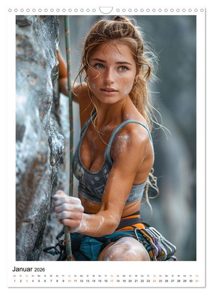 Produktbild: Klettern - cooler Sport (Wandkalender 2026 DIN A3 hoch), CALVENDO Monatskalender