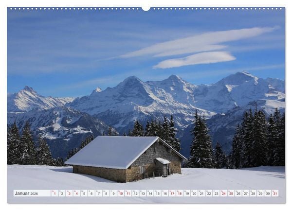 Produktbild: Bergblicke der Schweiz (Wandkalender 2026 DIN A2 quer), CALVENDO Monatskalender
