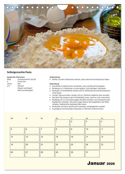 Produktbild: Der tolle Rezeptkalender (Wandkalender 2026 DIN A4 hoch), CALVENDO Monatskalender