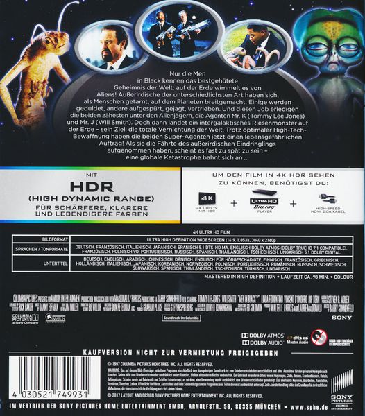 Produktbild: Men in Black (4K Ultra HD)