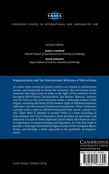 Produktbild: Fragmentation and the International Relations of Micro-States