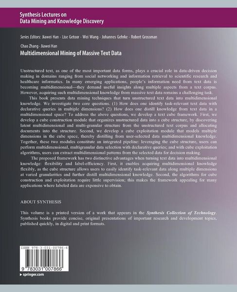 Produktbild: Multidimensional Mining of Massive Text Data