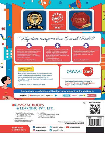 Produktbild: Oswaal CBSE Chapterwise & Topicwise Question Bank Class 12 Physics Book (For 2023-24 Exam)