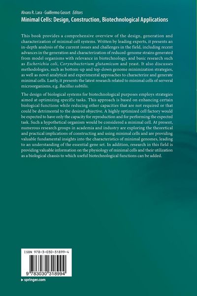 Produktbild: Minimal Cells: Design, Construction, Biotechnological Applications