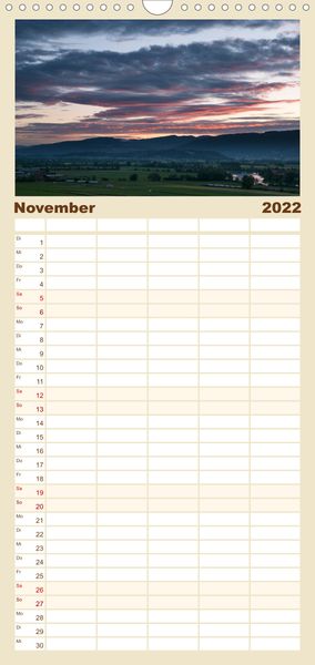 Produktbild: Familienplaner Goldene Stunde - Landschaftsbilder der Schweiz (Wandkalender 2022 , 21 cm x 45 cm, hoch)