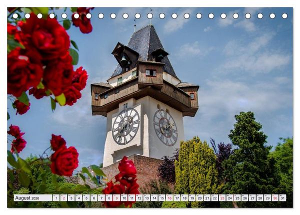 Produktbild: Geliebtes Graz. Schmuckst&uuml;ck und Herzensstadt (Tischkalender 2026 DIN A5 quer), CALVENDO Monatskalender