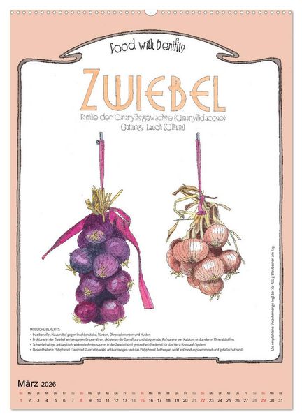 Produktbild: Food with Benefits (Wandkalender 2026 DIN A2 hoch), CALVENDO Monatskalender