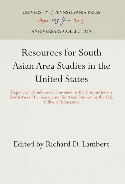 Produktbild: Resources for South Asian Area Studies in the United States