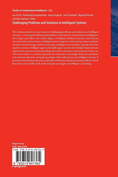 Produktbild: Challenging Problems and Solutions in Intelligent Systems