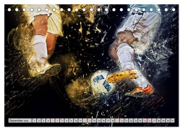 Produktbild: Fu&szlig;ball - extrem (Tischkalender 2026 DIN A5 quer), CALVENDO Monatskalender