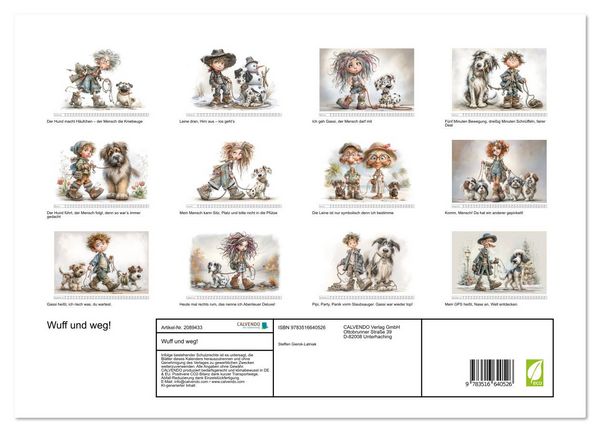 Produktbild: Wuff und weg! (Wandkalender 2026 DIN A3 quer), CALVENDO Monatskalender