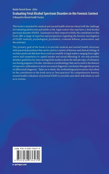 Produktbild: Evaluating Fetal Alcohol Spectrum Disorders in the Forensic Context