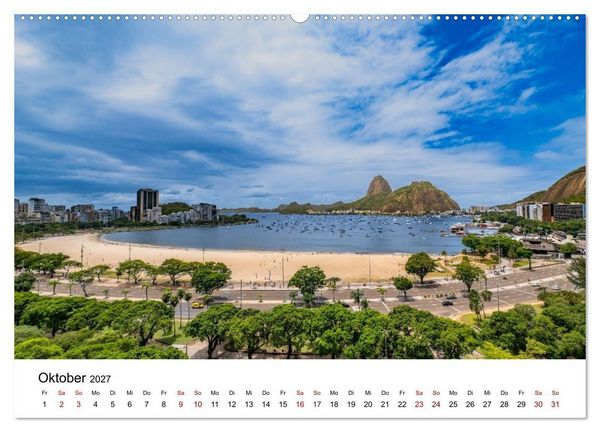 Produktbild: Rio de Janeiro - Kontraste. Farben. Licht (hochwertiger Premium Wandkalender 2027 DIN A2 quer), Kunstdruck in Hochglanz