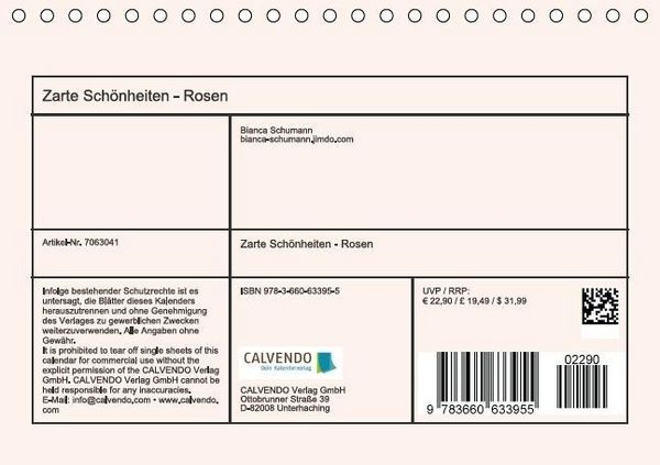Produktbild: Zarte Sch&ouml;nheiten - Rosen (Tischkalender immerw&auml;hrend DIN A5 quer)