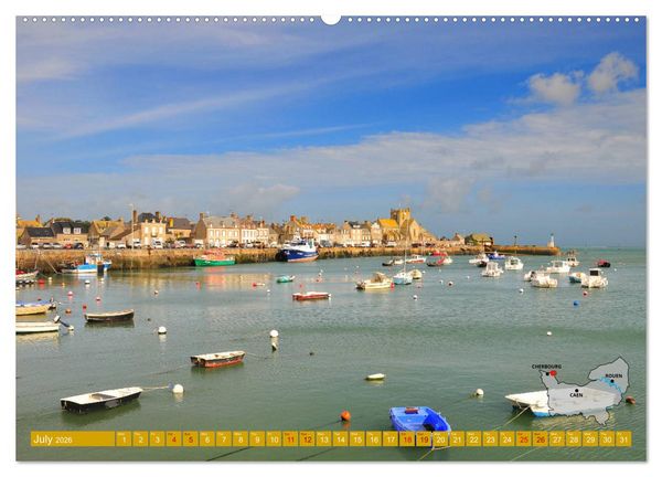 Produktbild: The Coasts of Normandy from Mont Saint-Michel to &Eacute;tretat (High Quality Premium Wall Calendar 2026 DIN A2 landscape),CALVENDO 12 Month Wall Calendar