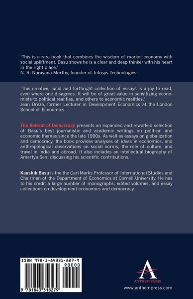 Produktbild: The Retreat of Democracy and Other Itinerant Essays on Globalization, Economics, and India