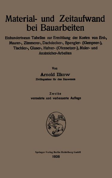 Produktbild: Material- und Zeitaufwand bei Bauarbeiten
