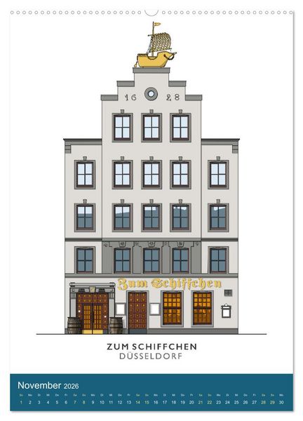 Produktbild: PROST! Bars und Kneipen in der D&uuml;sseldorfer Altstadt (hochwertiger Premium Wandkalender 2026 DIN A2 hoch), Kunstdruck in Hochglanz
