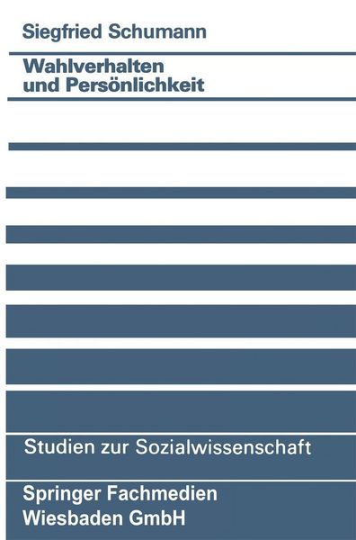 Produktbild: Wahlverhalten und Pers&ouml;nlichkeit