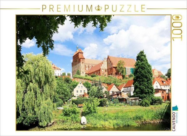 CALVENDO Puzzle Havelberg, Blick über die Havel zum Dom St. Marien | 1000 Teile Lege-Größe 64x48cm Foto-Puzzle für glückliche Stunden