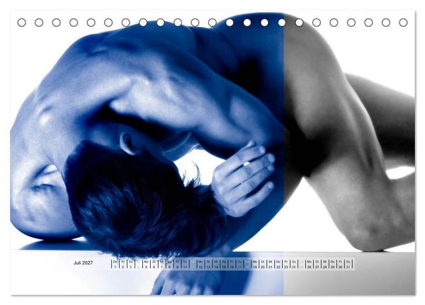 Produktbild: Naked men behind the colors &ndash; &Auml;sthetische Aktfotografien (Tischkalender 2027 DIN A5 quer), CALVENDO Monatskalender