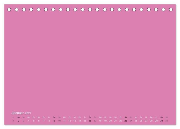 Produktbild: Bastelkalender - Pink (Tischkalender 2027 DIN A5 quer), CALVENDO Monatskalender
